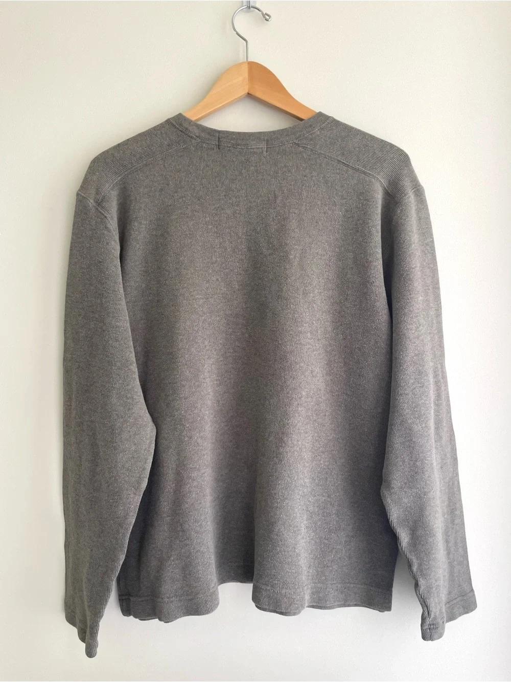 Banana Republic 100% Cotton Gray Classic Crewneck Sweater Casual Layering Campus
